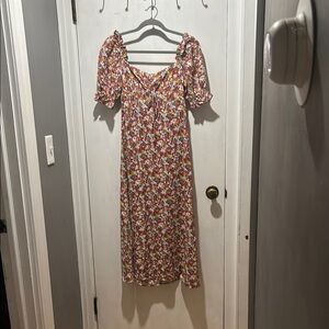 New FAITHFULL THE BRAND Lennox floral midi dress